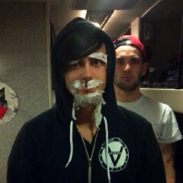 just a boring fan, they have plenty, why pic me?#bvbarmy #piercetheveil #sleepingwithsirens i would die if they followed me (not ackully die)