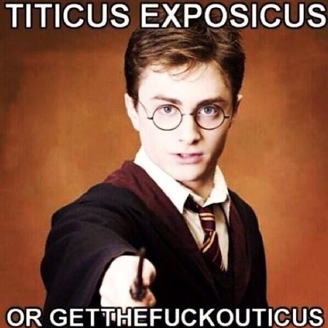 The Boy Who Lived, The Chosen One, Defeated Voldemort (twice) and I get ass on the daily.