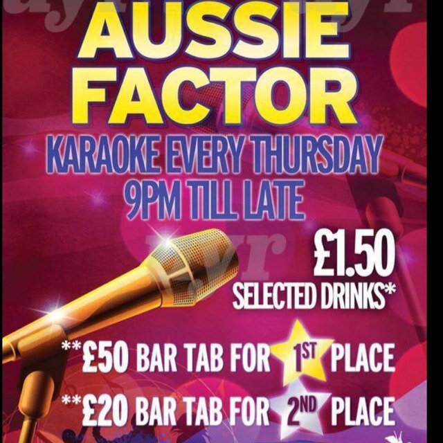 Hi, I am Spud! and I love signing at Aussie Factor every Thursday night at Swansea Walkabout! I drink the £1.50 drinks.