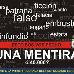 Expertos en poner a descubierto cada una de las mentiras de los Pechos. Musicos de Rosario Central.