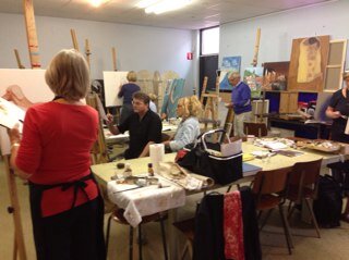 Speciaalzaak van teken- en kunstschildersbenodigdheden en ateliers voor het volgen van een teken en schildercursus of workshop bij Brugman