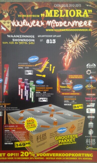 Het grootste assortiment Vuurwerk in Middenmeer #Meliora #Middenmeer #Vuurwerk