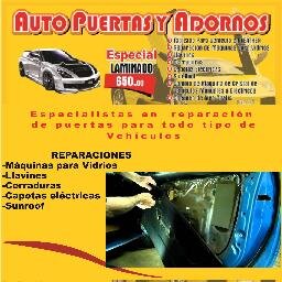 OFRECEMOS SERVICIOS DE REPARACIÓN DE PUERTAS PARA VEHÍCULOS:
LLAVINES, CERRADURAS, SUNROOF, SISTEMAS ELÉCTRICOS Y SEGUROS ELÉCTRICOS, 809-549-3599