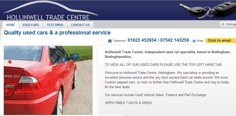 Welcome to Hollinwell Trade Centre, Nottingham. We specialise in providing an excellent personal service and the very best second hand car deals around.