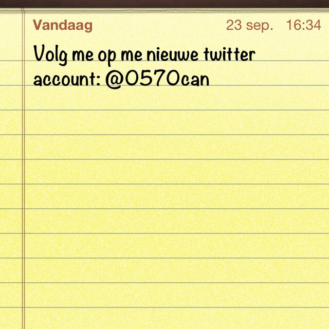 Volg me op @0570can en ontvolg deze