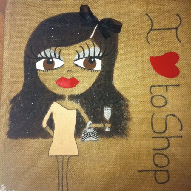 Handmade personalised jute bags made to order.