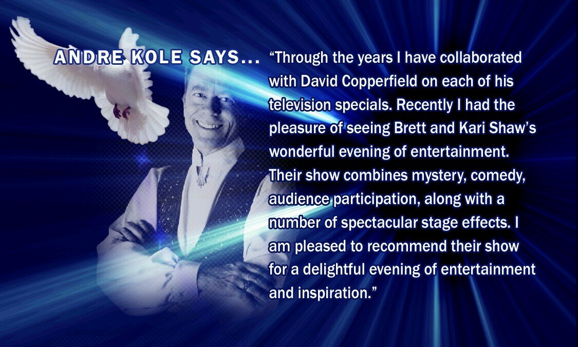 Voted one of America’s Best Entertainer's. Magician, Illusionist, Motivational Speaker, Musician and artist. 
Close up Magic at it's best.