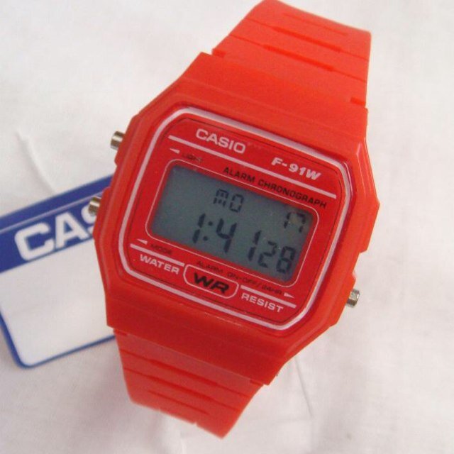 casio vintage red