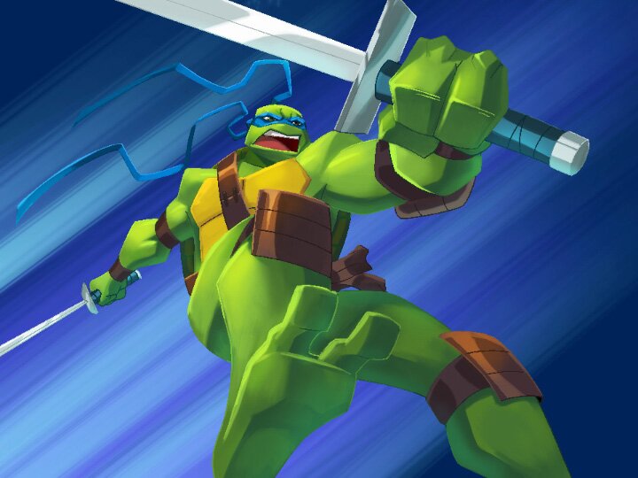 Hi I'm Leonardo the eldest of my brothers Raphael Michelangelo Donatello I train hard to protect them and my sensei Master Splinter.