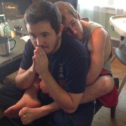 Two dudes living together who are comfortable with their situation.