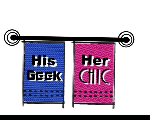 He makes the Geek, all retro gaming/80's cartoon art. She makes the Chic, all custom jewelry for the hip fashion forward.