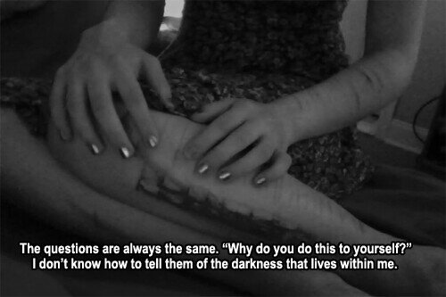im @Pandora_Lone  i self harm im broken im lonely im depressed and im a fake.... plus i got bulimia and anxiety......