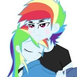 Hey im rainbow blitz im also Training for the WonderBlots #Married to my sweet Dashie @EQG_Rd Our new Baby @RainbowDash21x