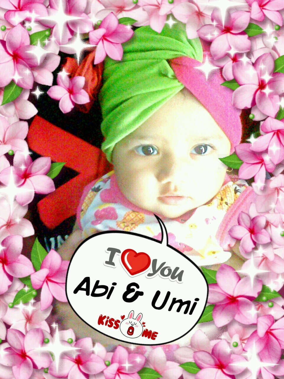 Me is me, and I love my husband @mamz_tzb and I love my little princess Raissa Naila Diandra