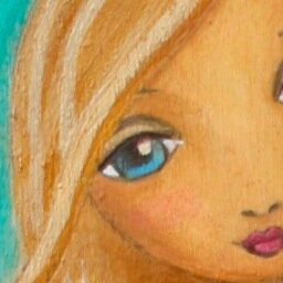 I like pushing paint around on canvas. Big fan of glitter. I make whimsical art for girls of all ages.