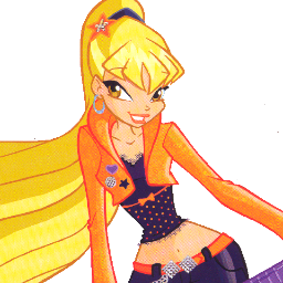 Hi all! I'm Stella, fairy of the shining sun! My BFFs are Bloom, Aisha, Tecna, Musa, and Flora! I love fashion!