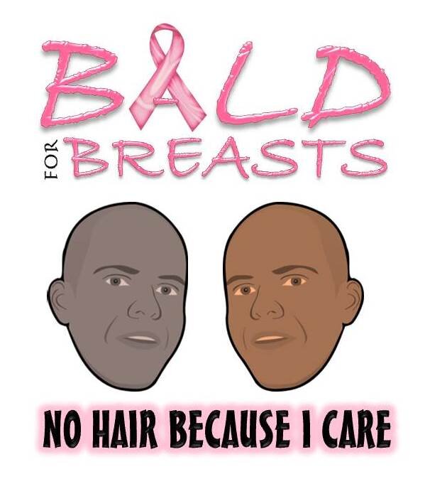 Willing sacrificing what many women must unwillingly give up in order to gain life! #BaldForBreasts.