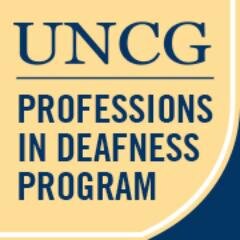 Professions in Deafness program at University of NC at Greensboro: Deaf/HOH Education, Interpreter Preparation, Deaf Advocacy and Services, ASL Teaching