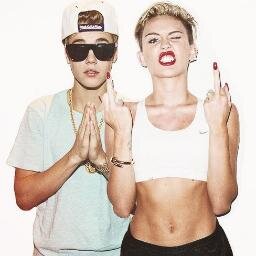 I Love @justinbieber and  @mileycyrus