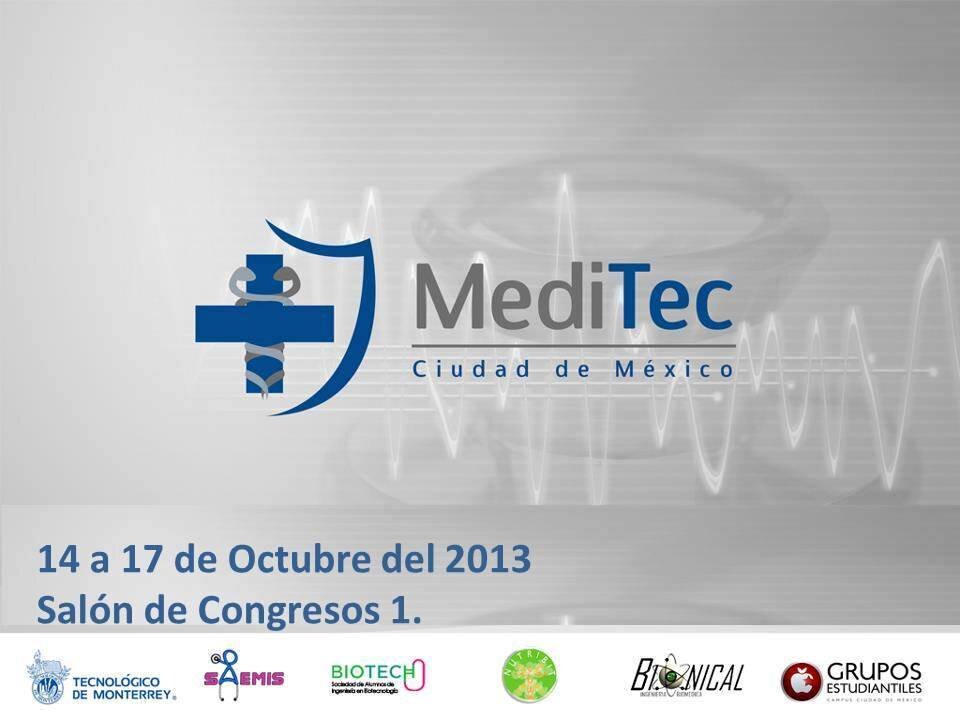 Cuenta de MediTec Ciudad de México
14 - 17 de octubre de 2013
Salón de Congresos 1