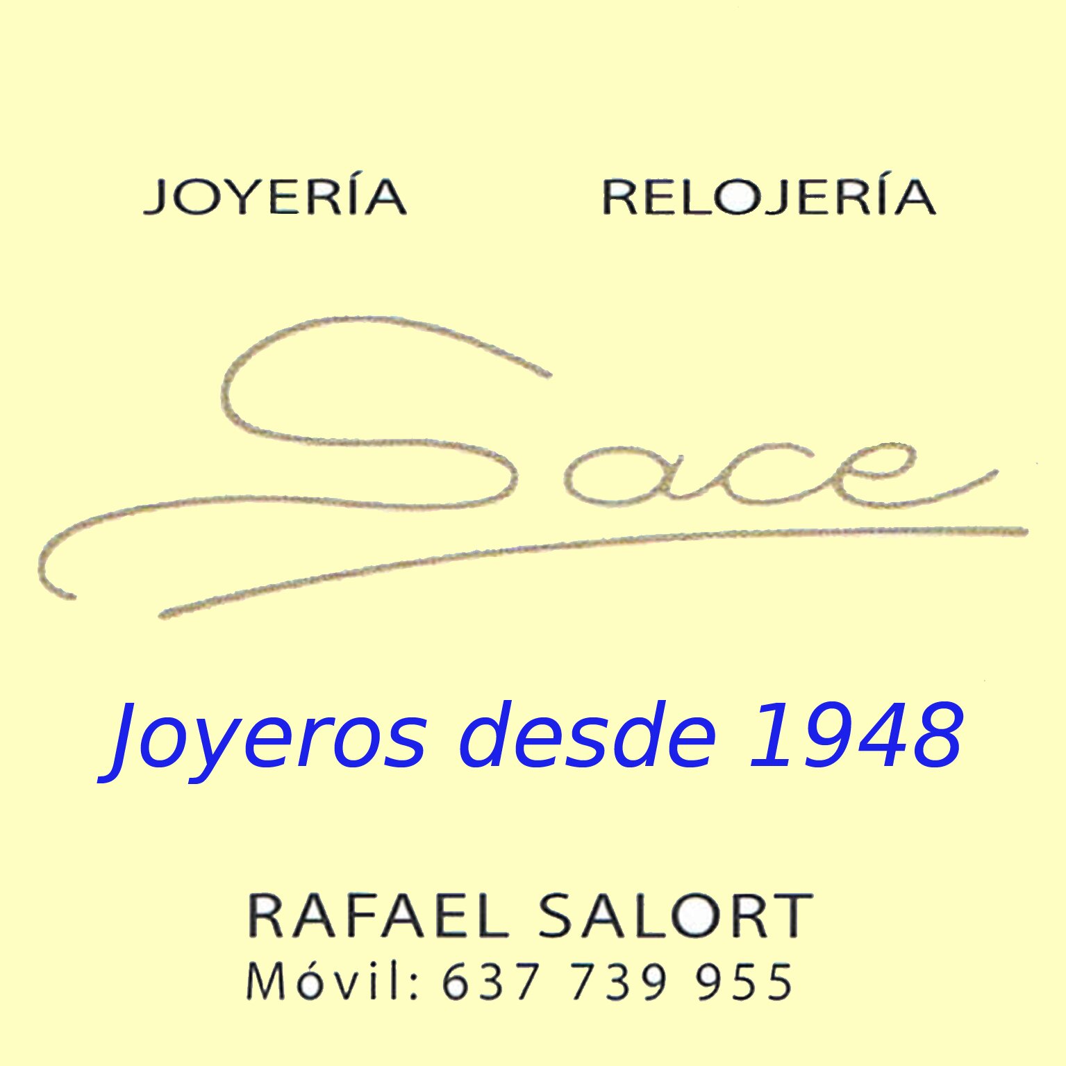 Joyería Relojería Sace, fundada en 1948, es la tercera generación que se hace cargo de la venta, limpieza y reparación de joyas y relojes. Calle Cop, 6 Dénia