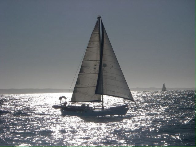 Sailing vessel John Barleycorn launched 1971 now sailed by Steve Smith and Helen Howard out of Fremantle, Western Australia