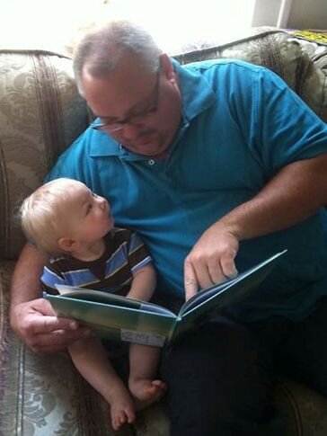 Proud Grandfather with little Silas  :)