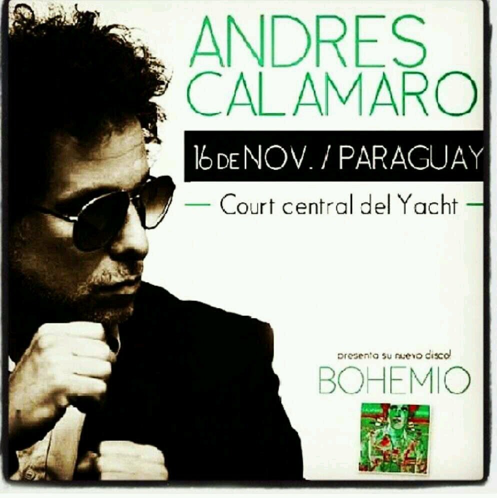 Amo a calamaro , seguime si lo amas o si te gusta sus canciones . Calamaro vuele a Paraguay♡