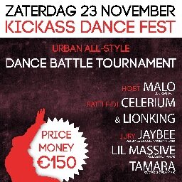 Interested in a real Hiphop,House and Dubstep music party?
19 november 2011 its Kickass dance day @ Jc Kompleks Heerhugowaard!