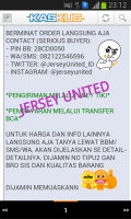 We sell jersey bola for man, ladies & couple, Grade Ori & Player Issue..

Contact: 
Pin:28CD0050
Line: jerseyunited
Sms: 082122546596

Open 24 jam. thankyou :)