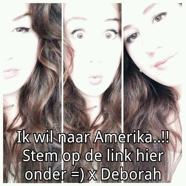 Stem op mij via de link - dan kan ik studeren in Amerika!