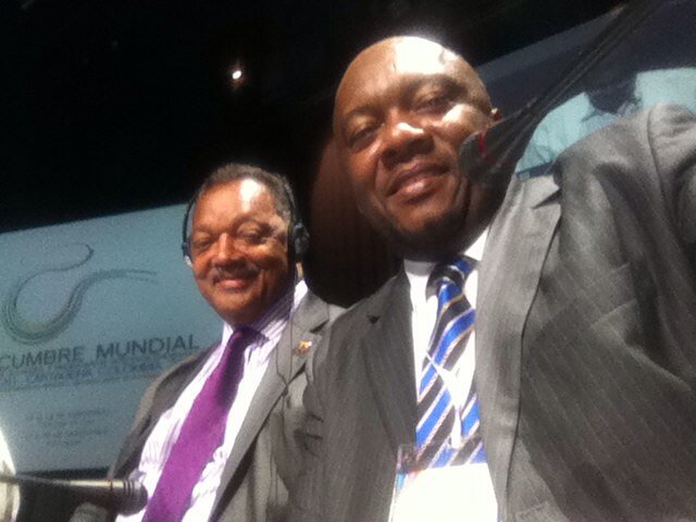 Junto al Reverendo Jessie Jackson