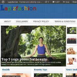 Hy, I am a student in some university and also manage a website named LAPIZFASHION which contains Fashion and Celebrity news,women hair style & skin,Beauty tips