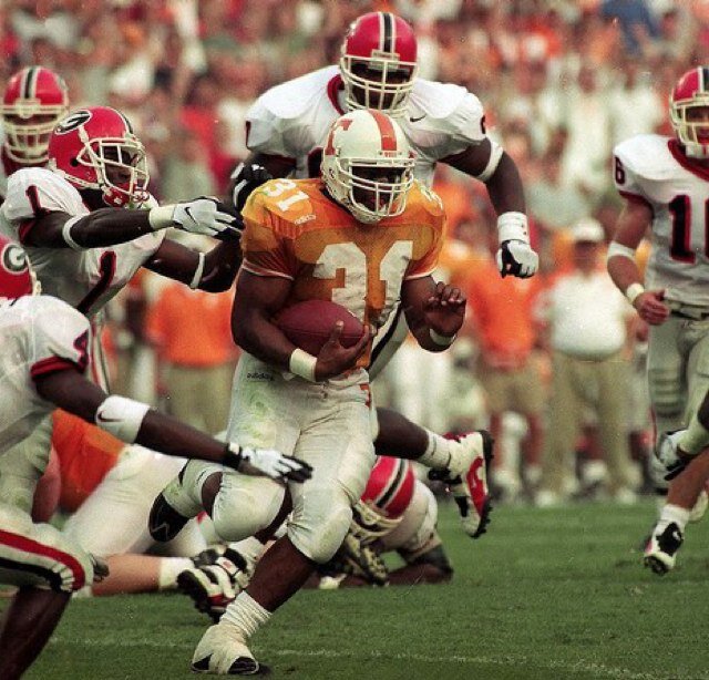 Proud Father. Running back for Baltimore Ravens, Cleveland Browns, and the UT Vols. Super Bowl XXXV Champion, 2003 Pro Bowl, and 1998 BCS National Champion.