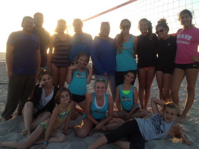Junior's Beach volleyball club in Carlsbad California.