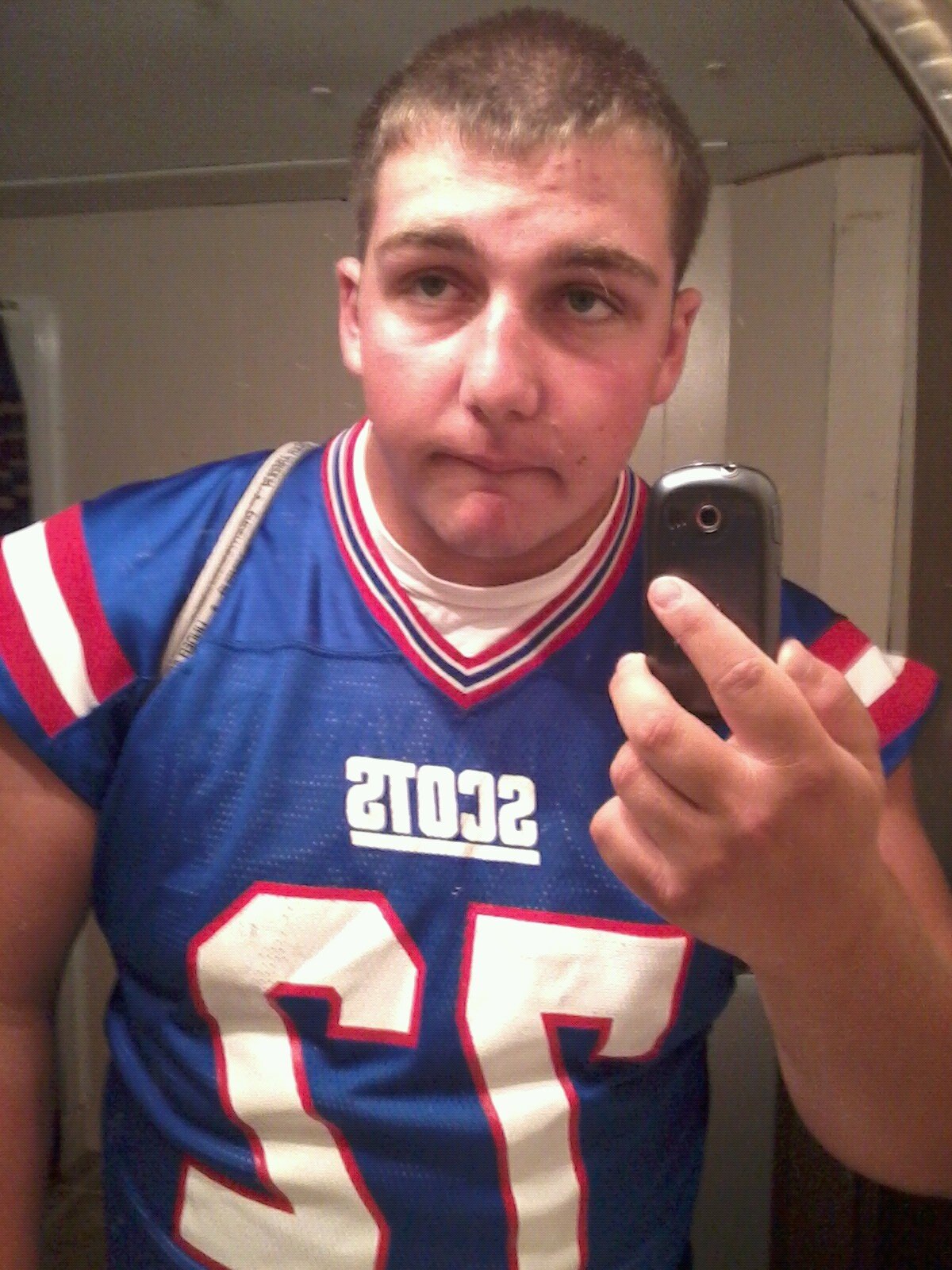 plays football for scotland high!!! firefighter,  lives in scotland county nc