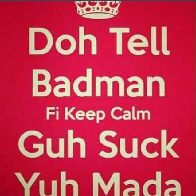 Jamaican Parody account. Bod mon nah born inna chichi mon yard enuh! Bod from burth..awoah'