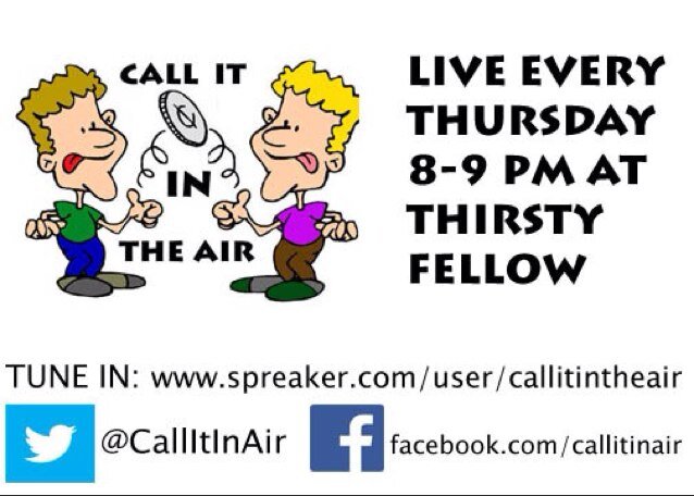 Call it in the Air is bringing the noise on fitness, sports & music! Join Derek Phillips, Josh Ortegon & Shane Miller Thursdays at 10:30 AM!