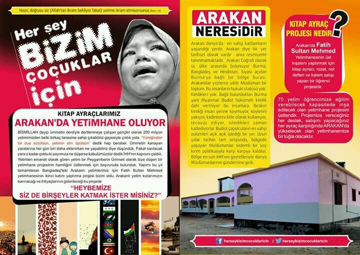 Arakanli yetim kizlarimiz icin FSM yetimhanesini yaptiriyoruz. Sizde heybemize bir seyler koymak ister misiniz?