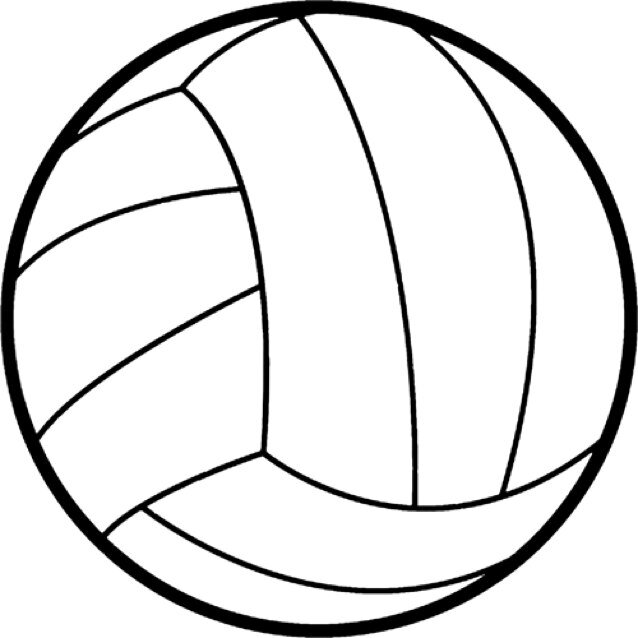 free black and white volleyball clip art - photo #27