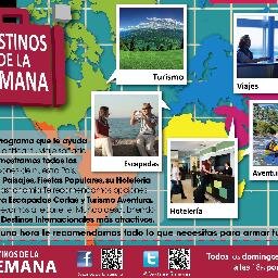 Destinos de la semana se emite todos los domingos a las 18hs por CN23. Te mostramos los mejores lugares del mundo y de nuestro país. @CN_23 @SoleVillarreal