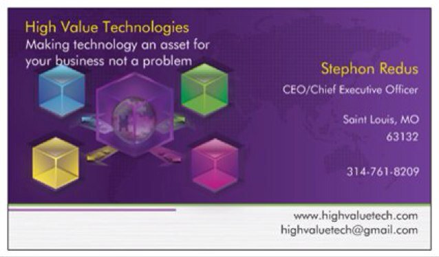 High Value Technologies is not your average I.T consultant Firm. Founded in 2013 by Stephon a Computer Network Security Engineering Major at Missouri Tech