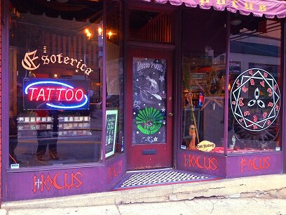 Est. 1998, Hocus Pocus Occult Emporium & 13 Needles Tattoo combines Pittsburgh's leading metaphysical supply store with the amazing custom tattooing of Kali V.