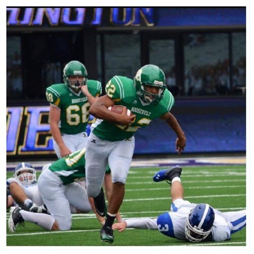 West all state game M.V.P. RB, Roosevelt M.V.P. RB, 1st team all kingco RB, 2nd team all kingco DE, WOU underclassman TE