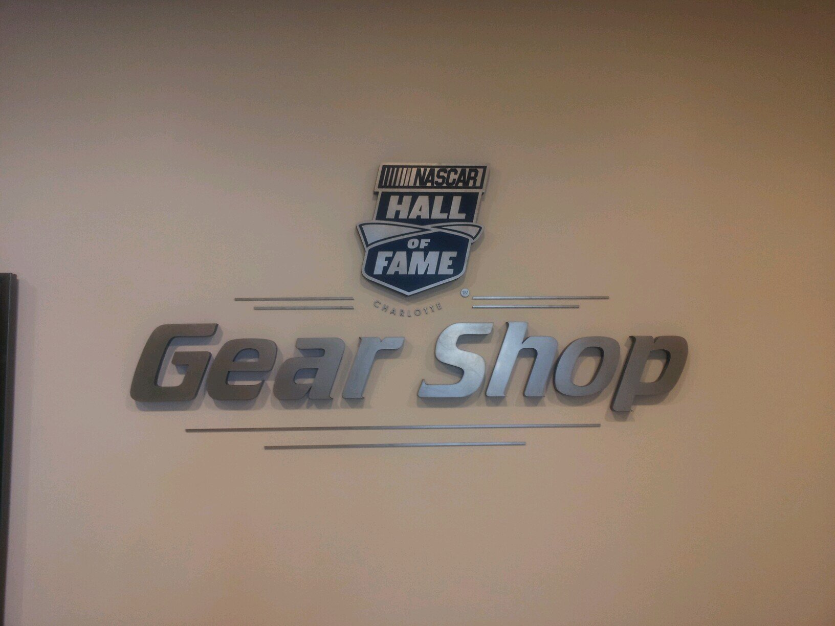 The gift shop @NascarHall We sell exclusive HOF, and current NASCAR merchandise. Call us at (704)808-4800