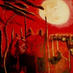 Award-Losing Painter/Mixed Media Artist. Die Neue, Neue Wilden. Global Nomad. Battles Cosmic Evil.  Eastern Orthodox.  Gives Free Paintings To The Homeless :)