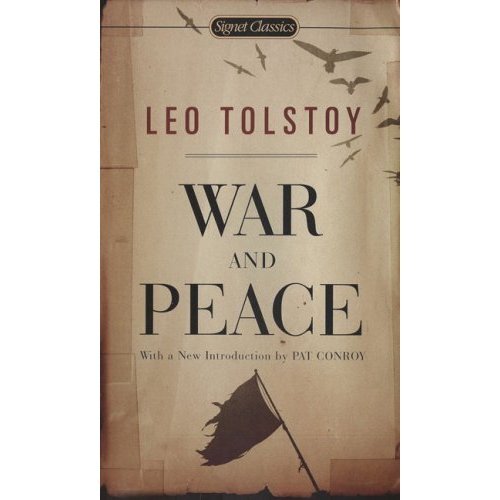 War and Peace tweeted word for word. One word per year.