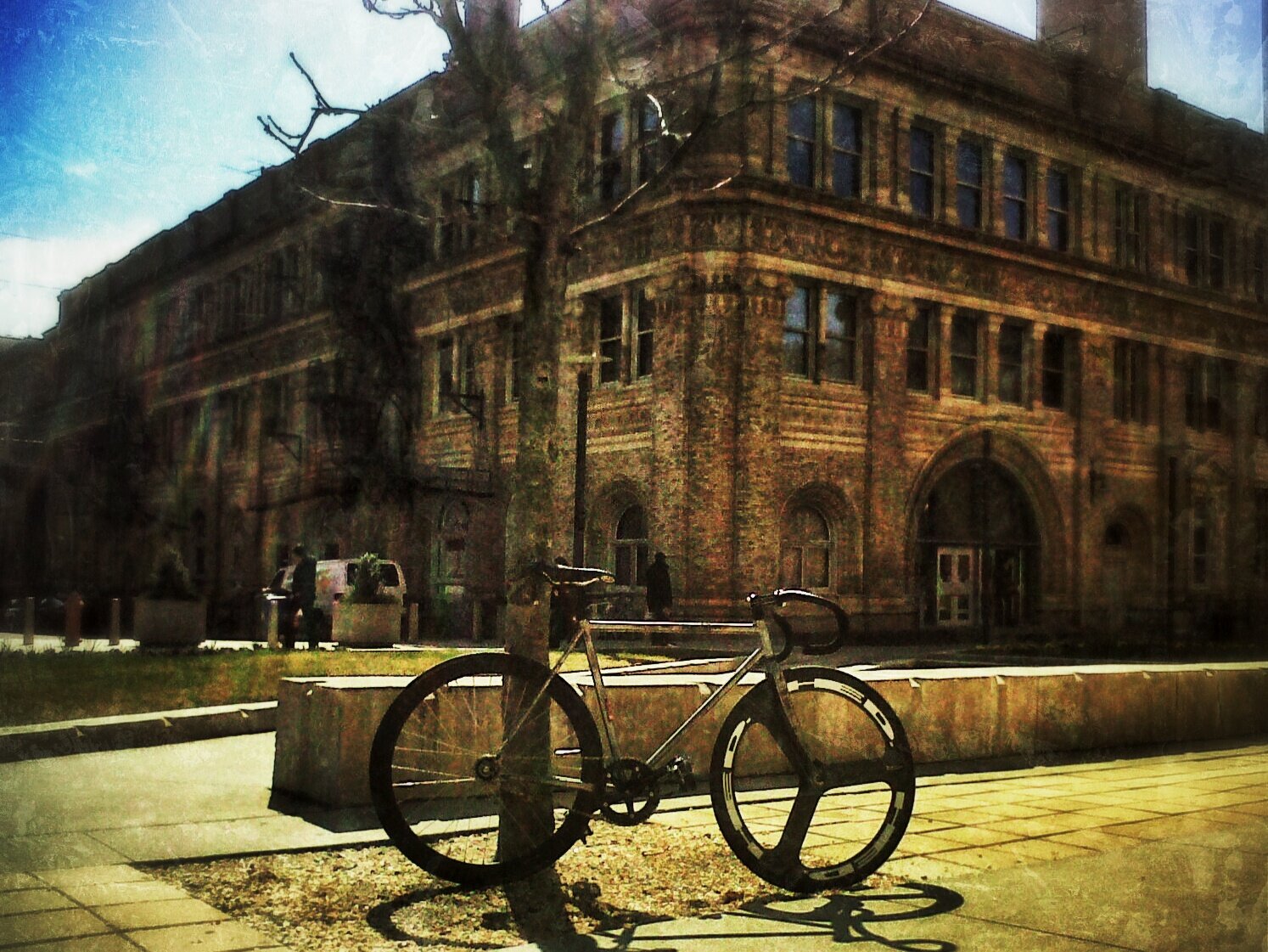Man never stop pedalling