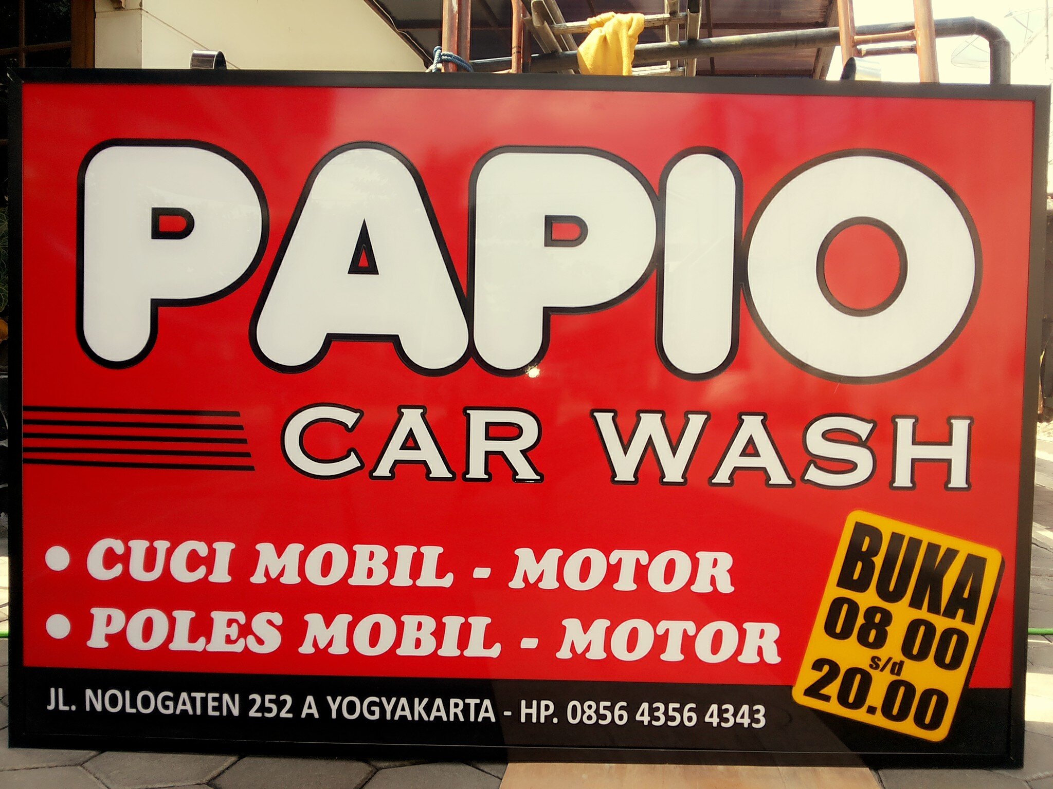 Tempat Cuci Mobil Motor | Poles | Detailing | Accesorries.

Buka 08.00 - 19.30  ( setiap hari )
Contact Person : 085643564343