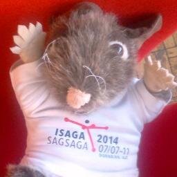 I am the official ISAGA mascot. I am a soft toy - a marmot. I like to play games at annual ISAGA conferences worldwide.